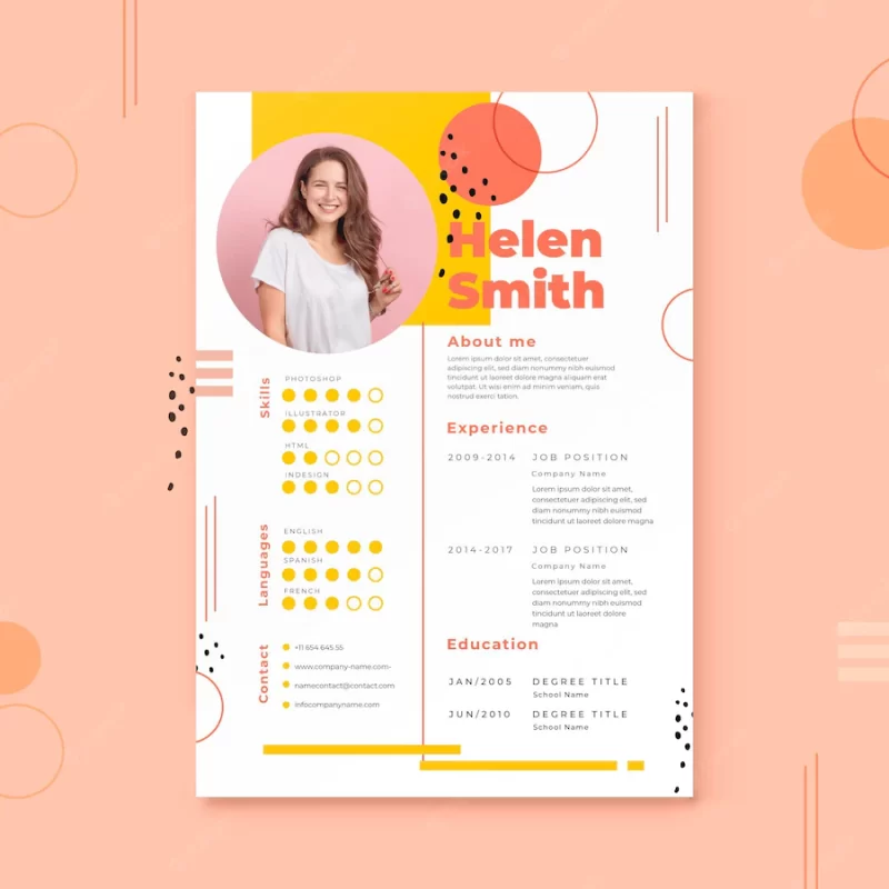 Modern cv template Free Vector