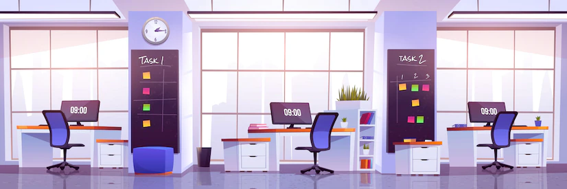 Modern Office Interior Open Space Workplace 107791 2223