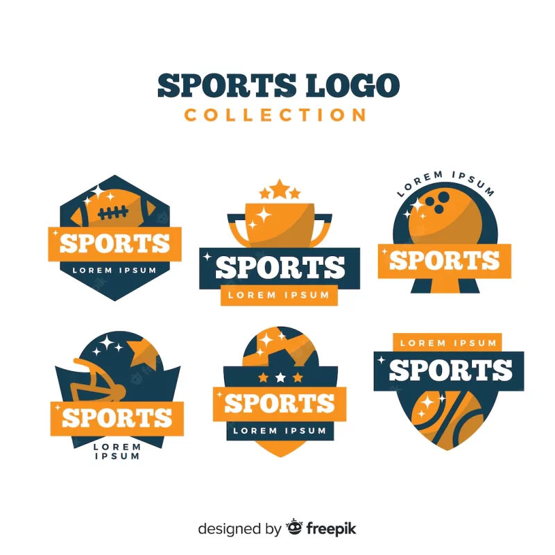 Modern sport logo collection Free Vector