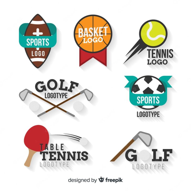 Modern sport logo collection Free Vector