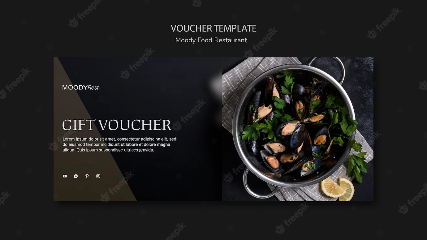 Moody Food Restaurant Voucher Template 23 2148422878