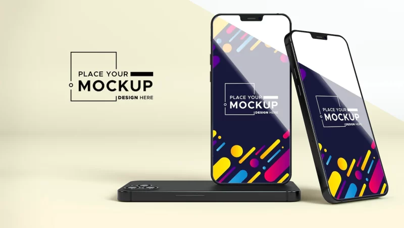 New phone pack mock-up Free Psd