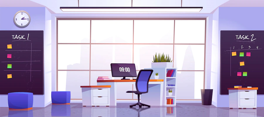 Office Workplace Interior With Computer Table 107791 1837
