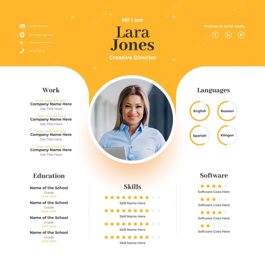 Online Cv With Photo Template 52683 39006