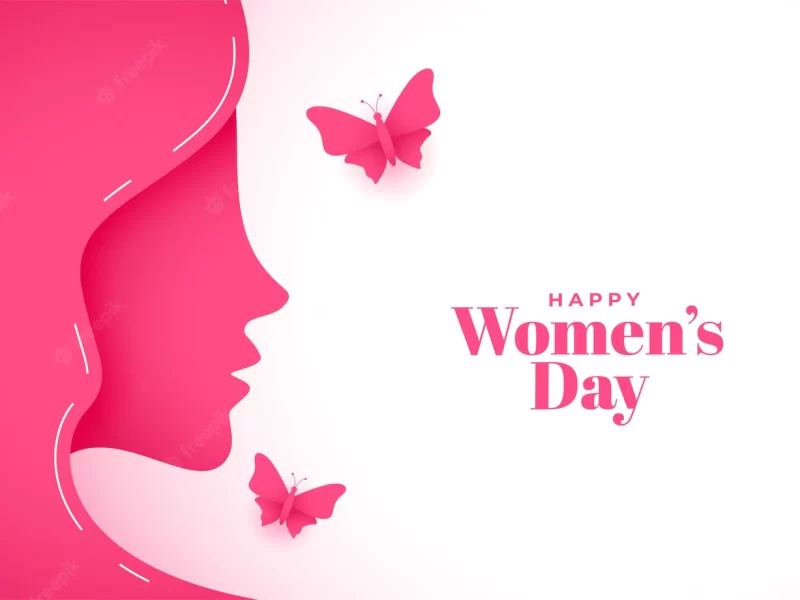 Paper style happy women’s day greeting background Free Vector Paper style happy women’s day greeting background Free Vector