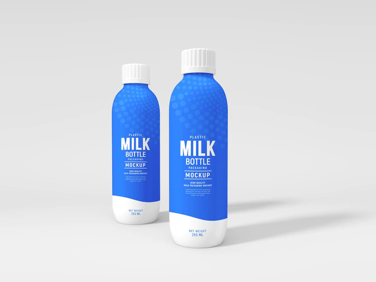 Plastic Milk Bottle Packaging Mockup 439185 5291