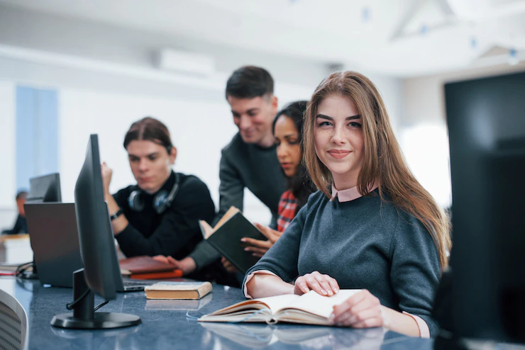 Positive Mood Group Young People Casual Clothes Working Modern Office 146671 16437