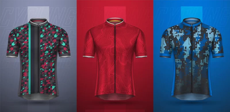 Premium collection of cycling jersey Free Vector Premium collection of cycling jersey Free Vector