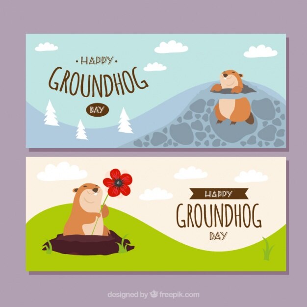 Pretty Groundhog Day Banners 23 2147595090