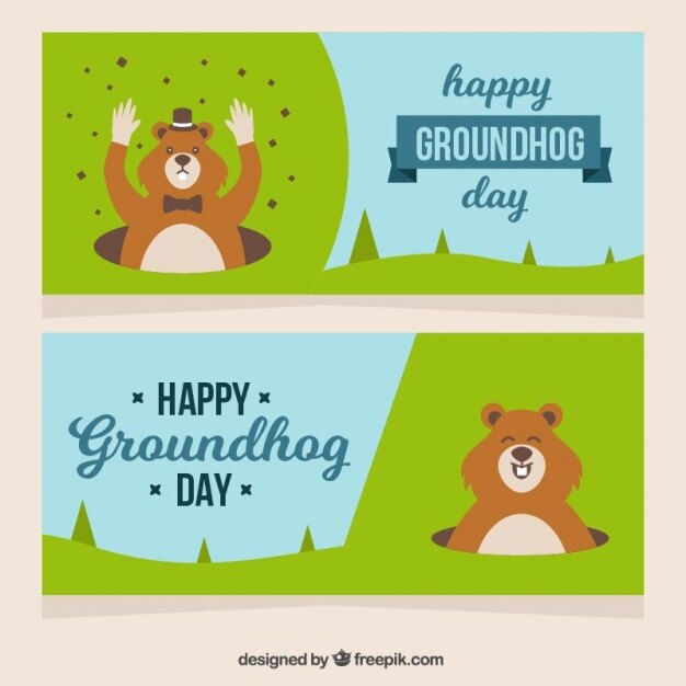 Pretty Groundhog Day Banners 23 2147595660