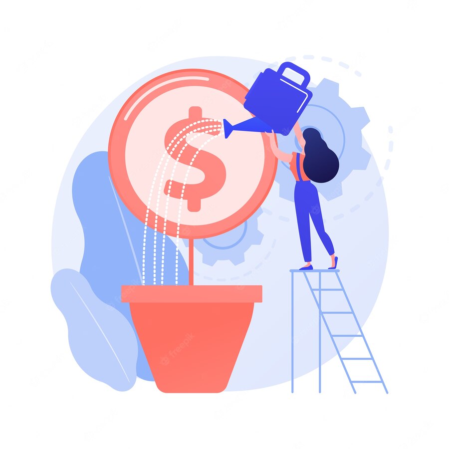 Profit Growth Fundraiser Businesswoman Watering Money Tree Income Increase Growing Income Economic Literacy Idea Creative Design Element 335657 1619