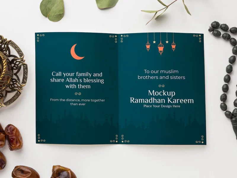 Ramadan kareem print mockup Free Psd