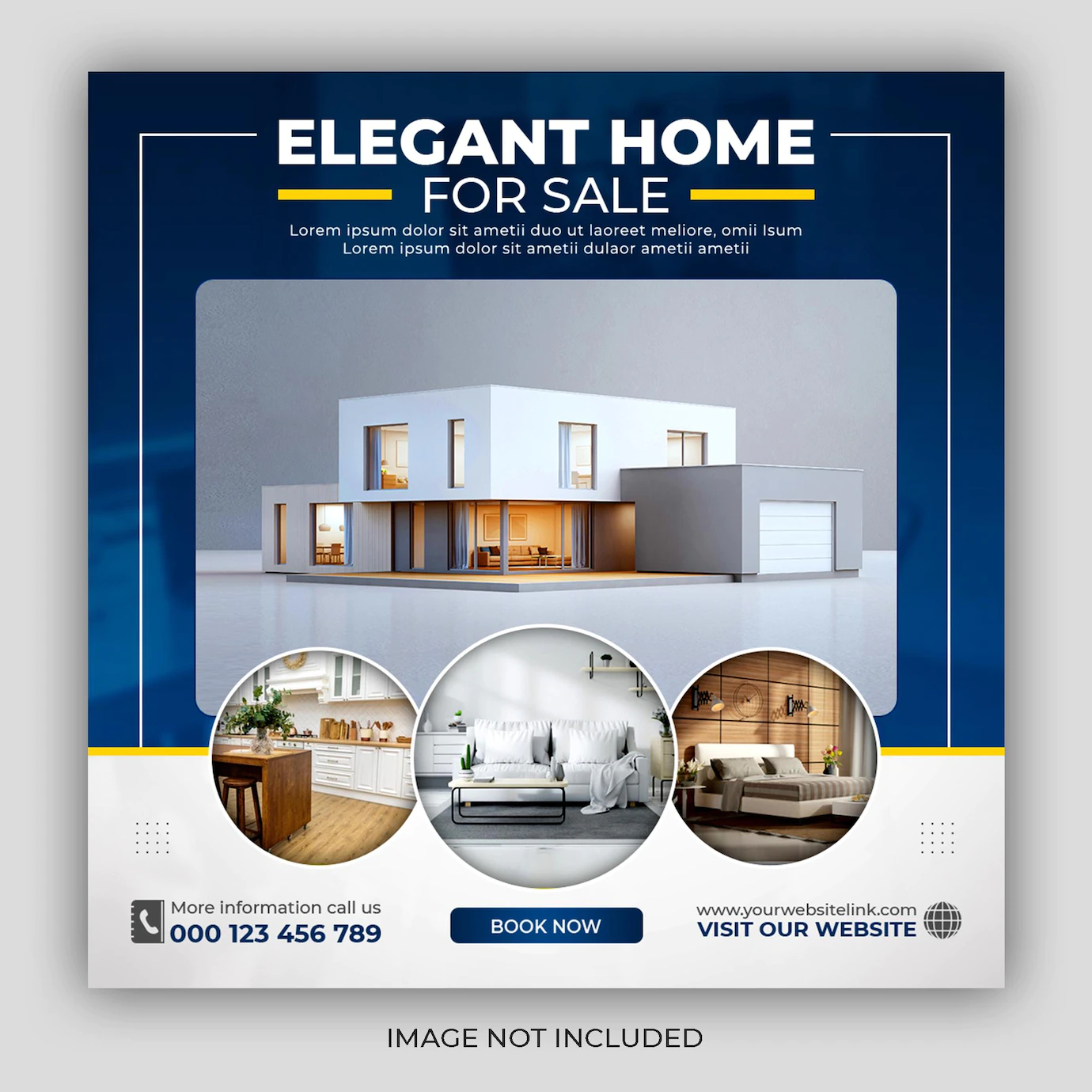 Real Estate House Property Instagram Post Square Web Banner Template 202595 429