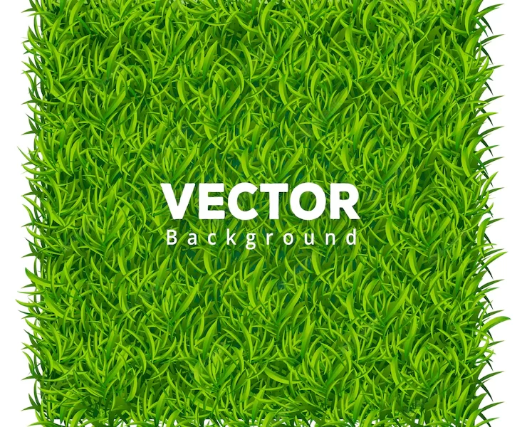 Realistic background of green grass Free Vector