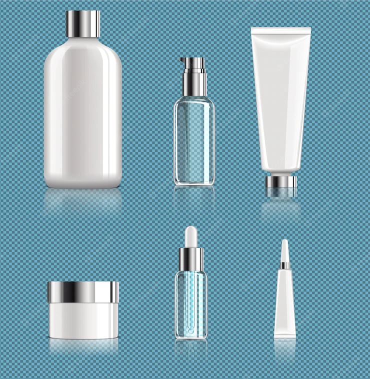 Realistic Blank Cosmetic Packages Set 1284 37870