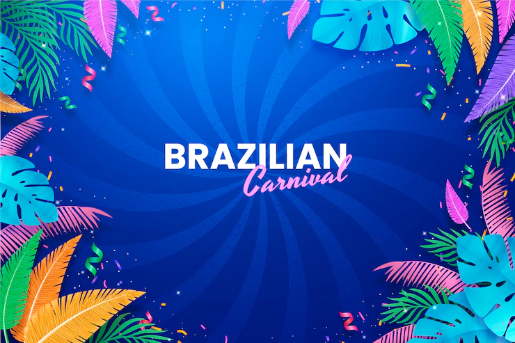 Realistic brazilian carnival background Free Vector