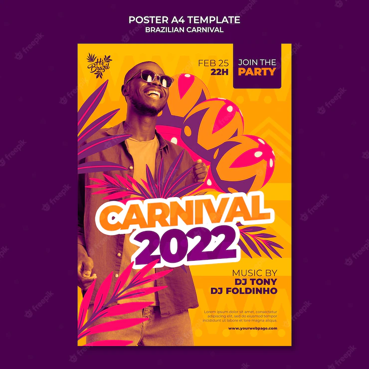 Realistic Brazilian Carnival Poster Template 23 2149237009