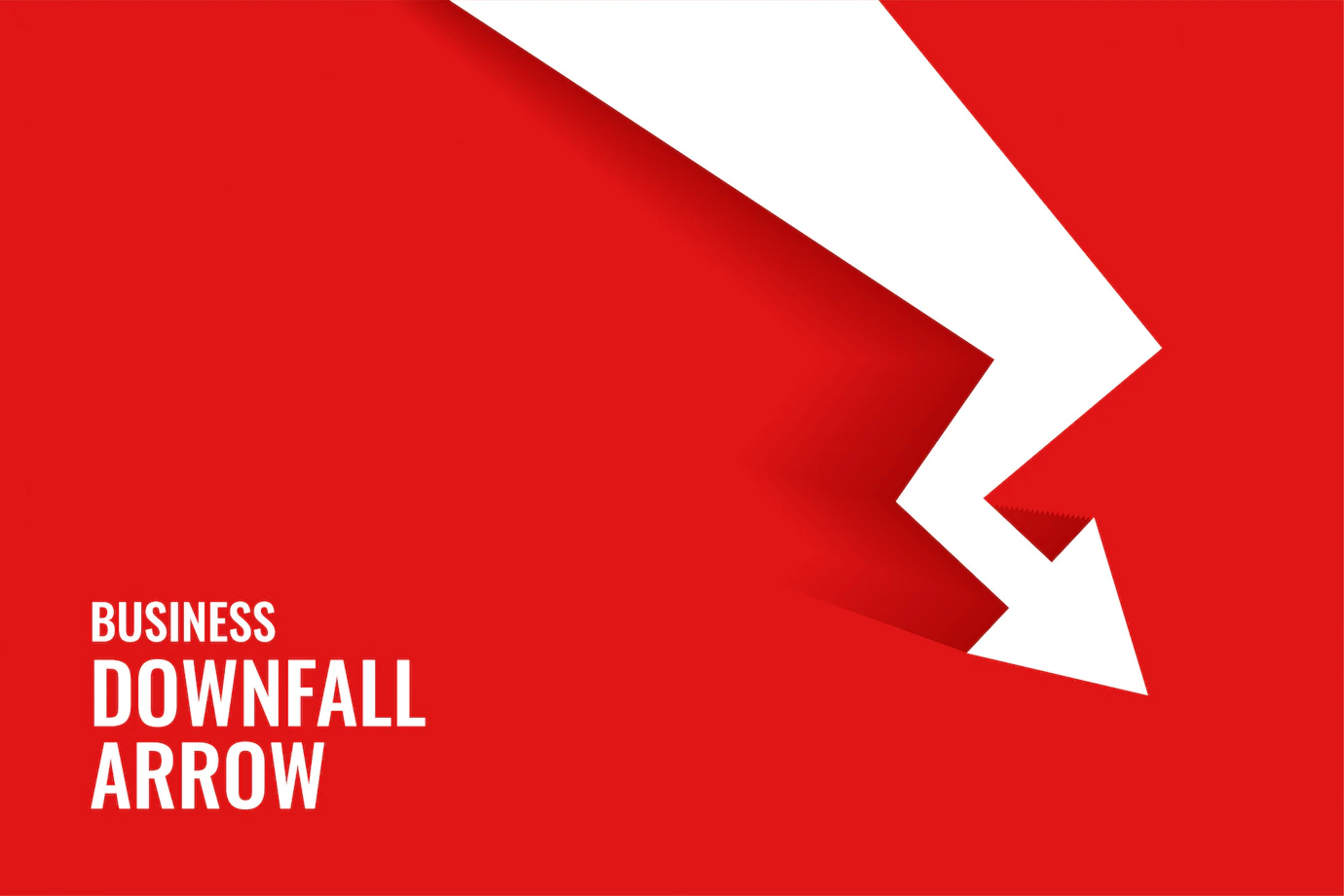 Red Downfall Arrow Showing Downward Trend Background 1017 24802