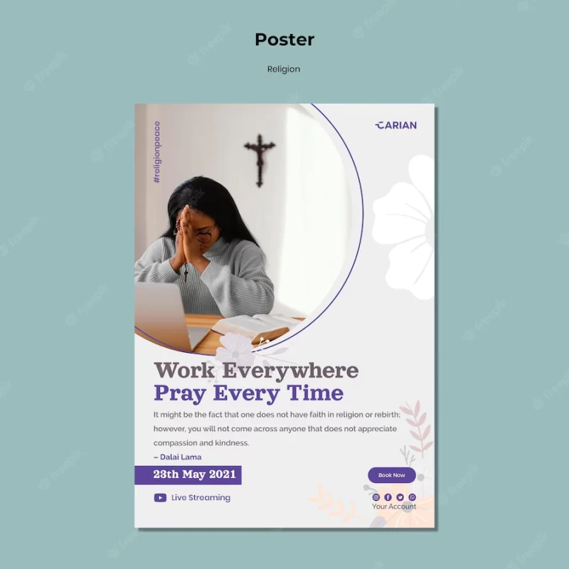 Religions concept poster Free Psd
