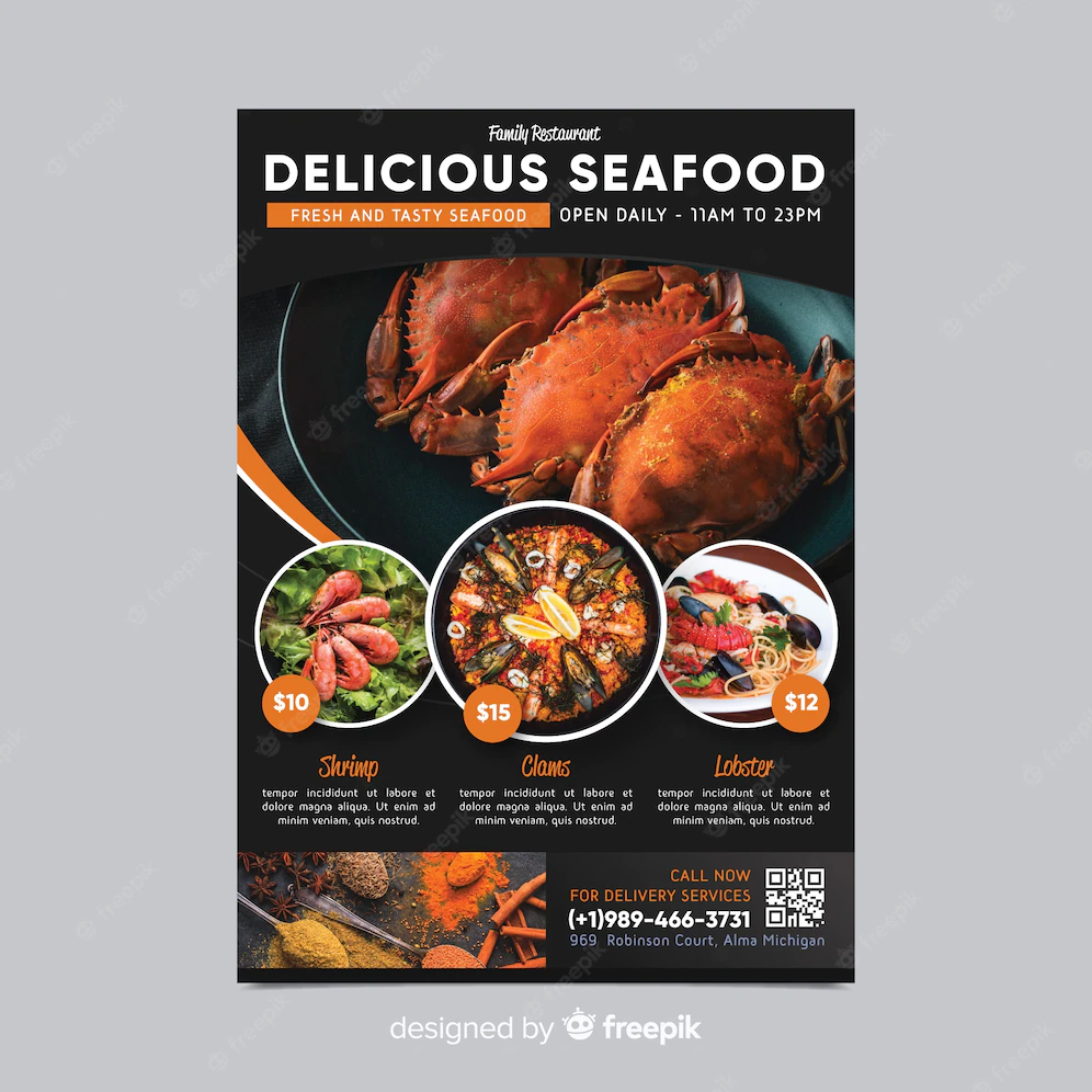 Restaurant Flyer Template With Photo 52683 25646