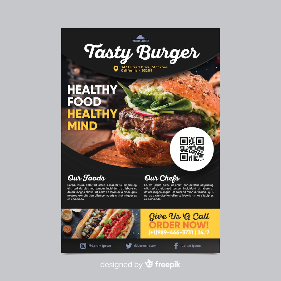 Restaurant Flyer Template With Photo 52683 25647