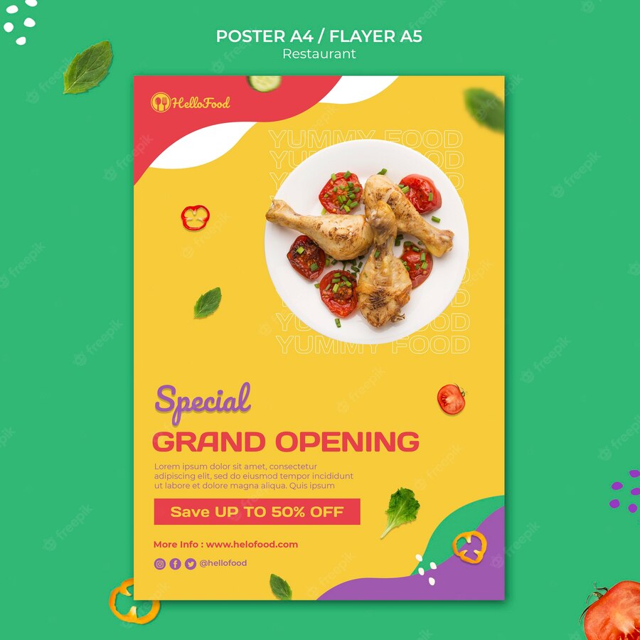 Restaurant Print Template With Photo 23 2148987524