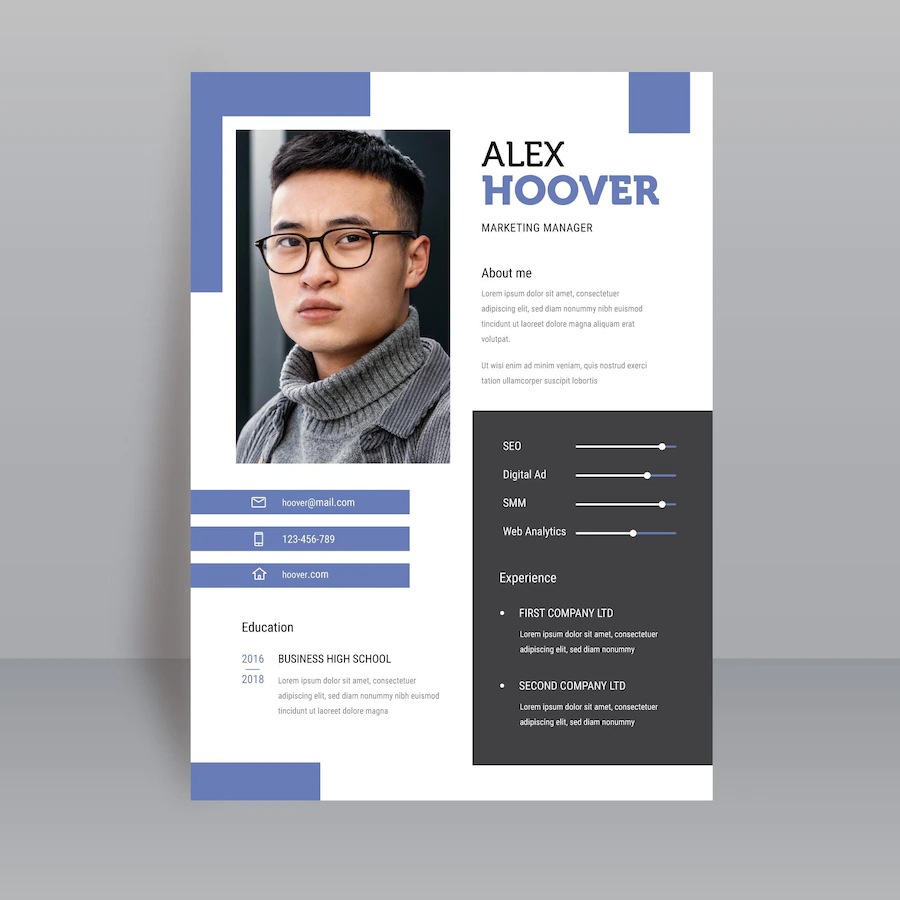 Resume Template With Photo 23 2148896377