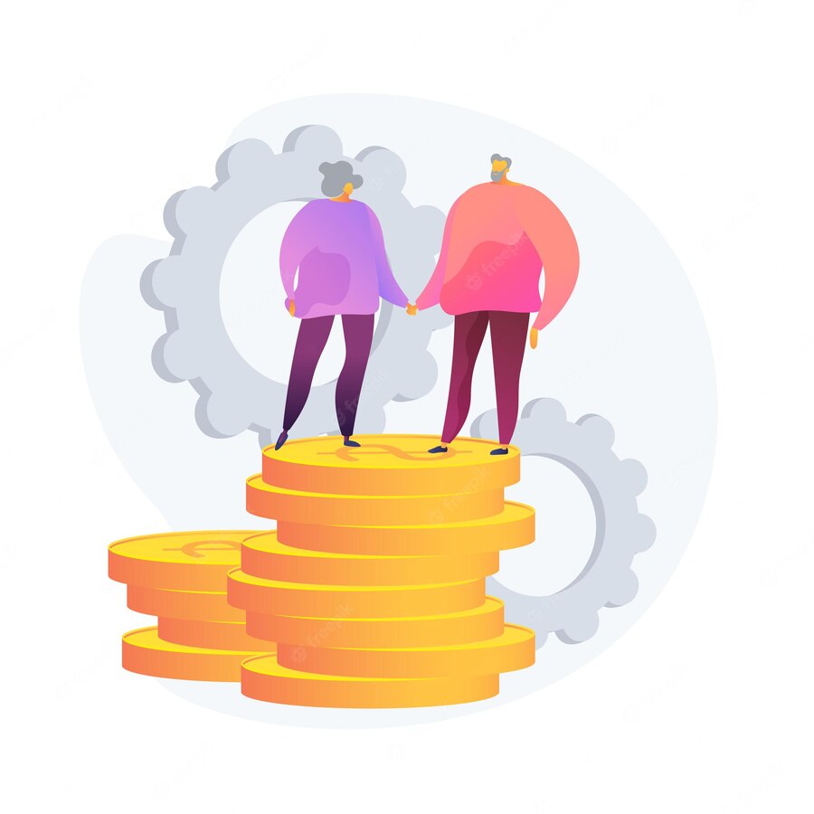 Retirement Budget Planning Savings Security Bank Deposit Safety Profitable Investment Elderly Couple Pensioners Saving Money Future Vector Isolated Concept Metaphor Illustration 335657 2825