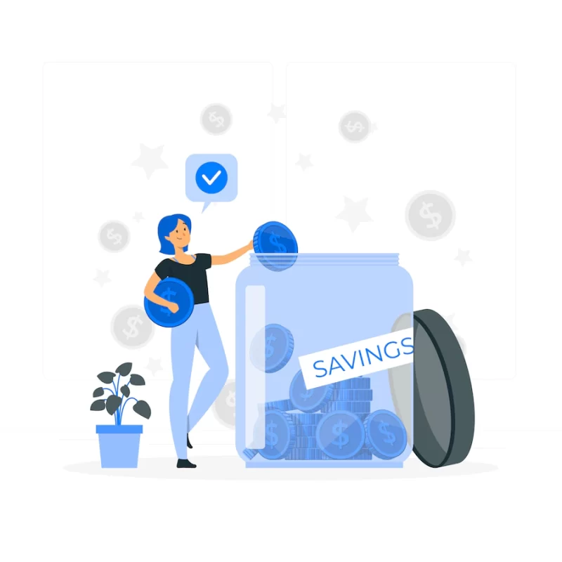 Saving money concept illustration Free Vector