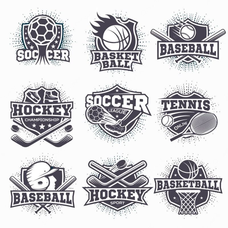 Set of sport logos Free Vector Set of sport logos Free Vector