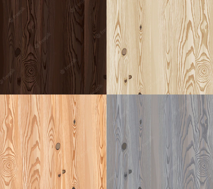 Set Vector Wooden Texture With Natural Pattern 1441 192