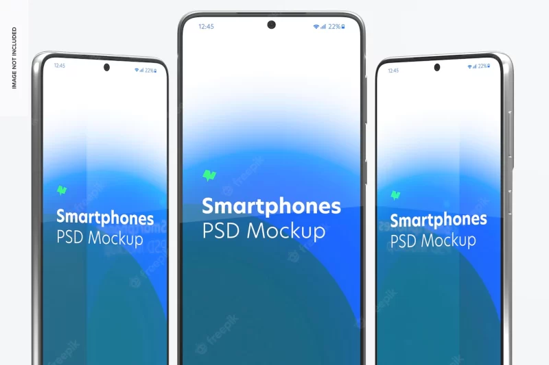 Smartphone mockup, close up Free Psd