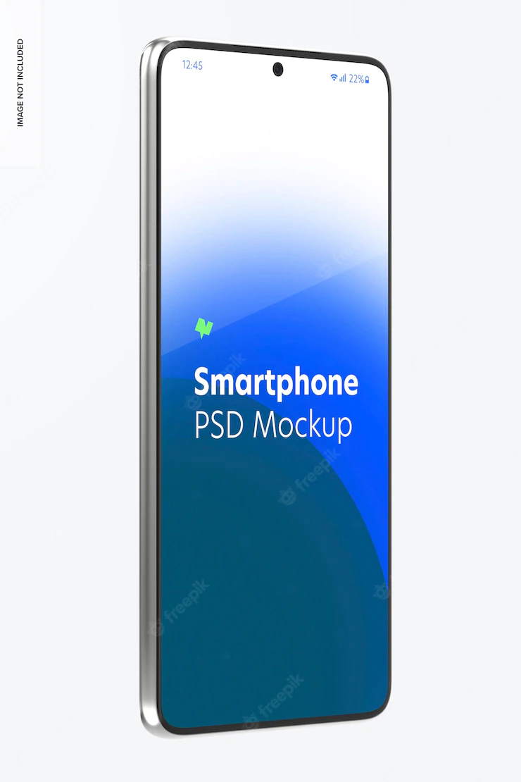Smartphone mockup, right side view Free Psd