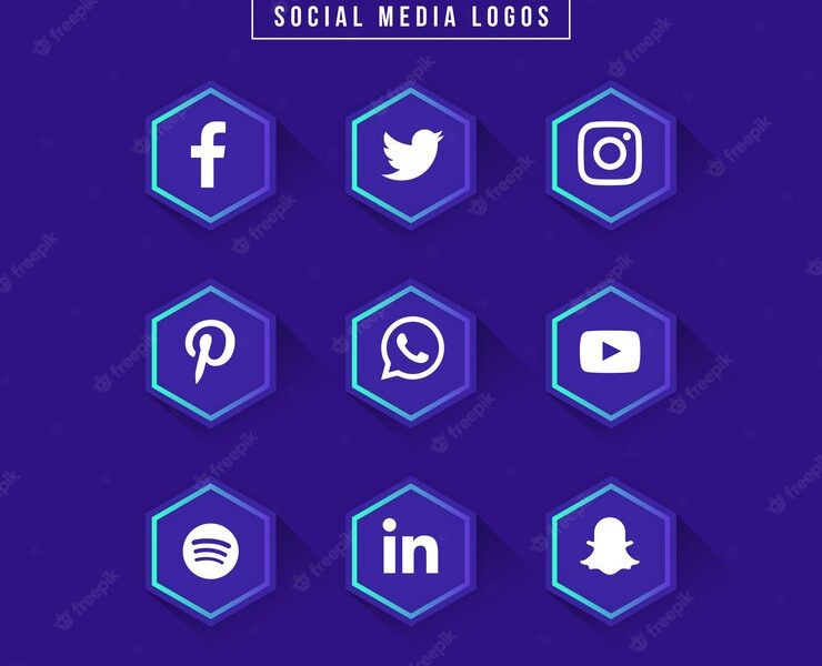 Social media logo collection Free Vector