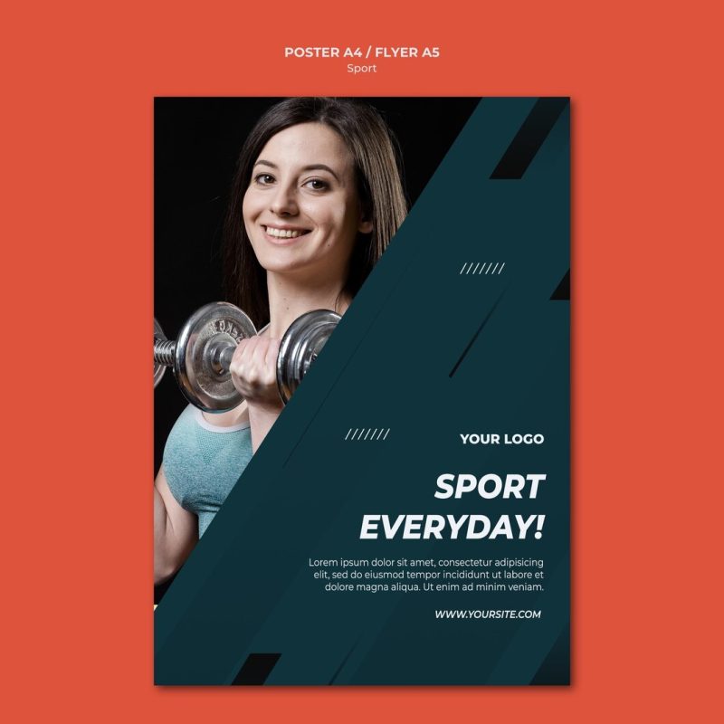 Sport flyer template Free Psd