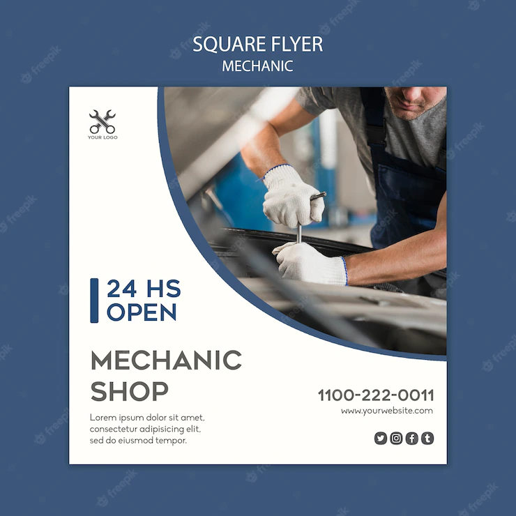 Square Flyer Mechanic Template 23 2148525491