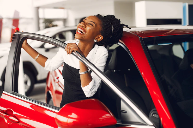 Stylish Black Woman Car Salon 1157 21421