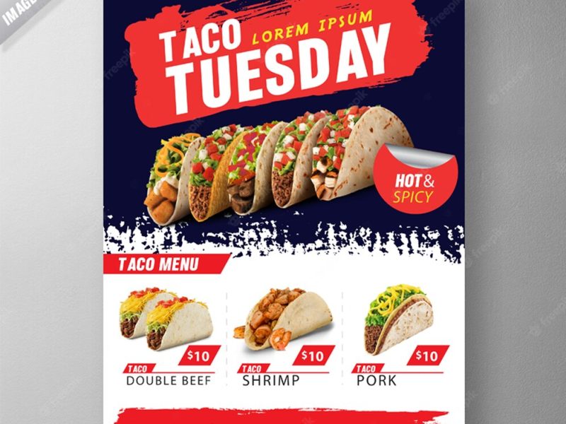 Taco tuesday flyer psd template Free Psd