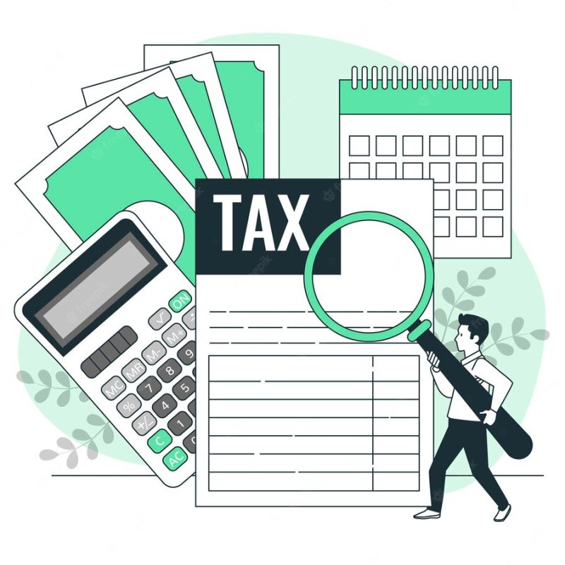 Tax concept illustration Free Vector