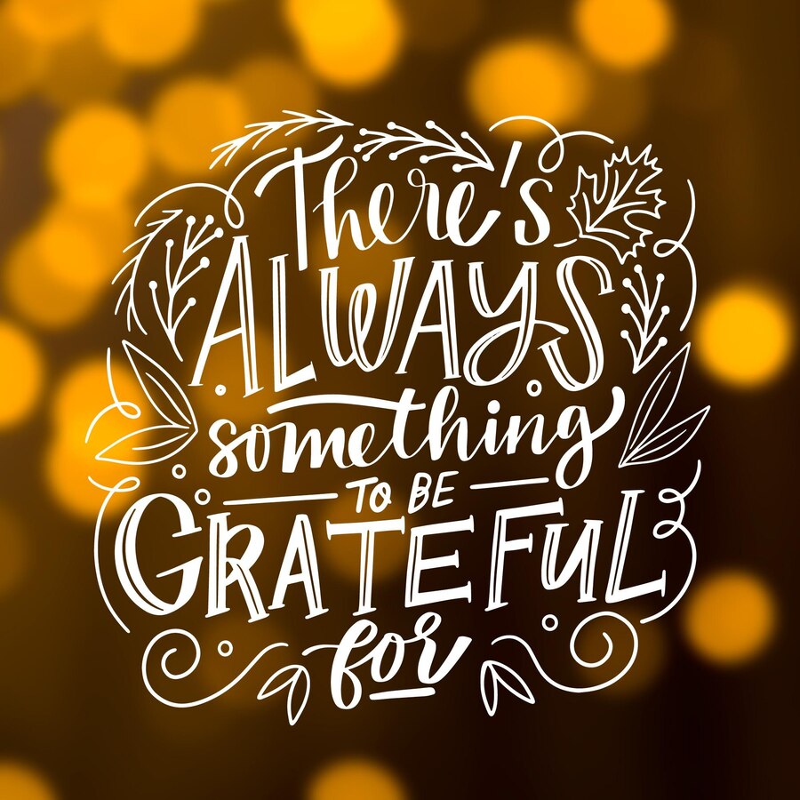 Thanksgiving Lettering Blurred Background 52683 47298