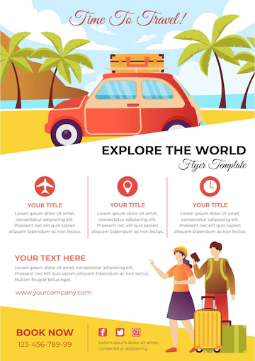 Travelling By Car Sale Flyer Template 52683 45234