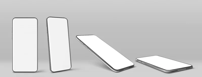 Vector smartphone with blank white screen Free Vector