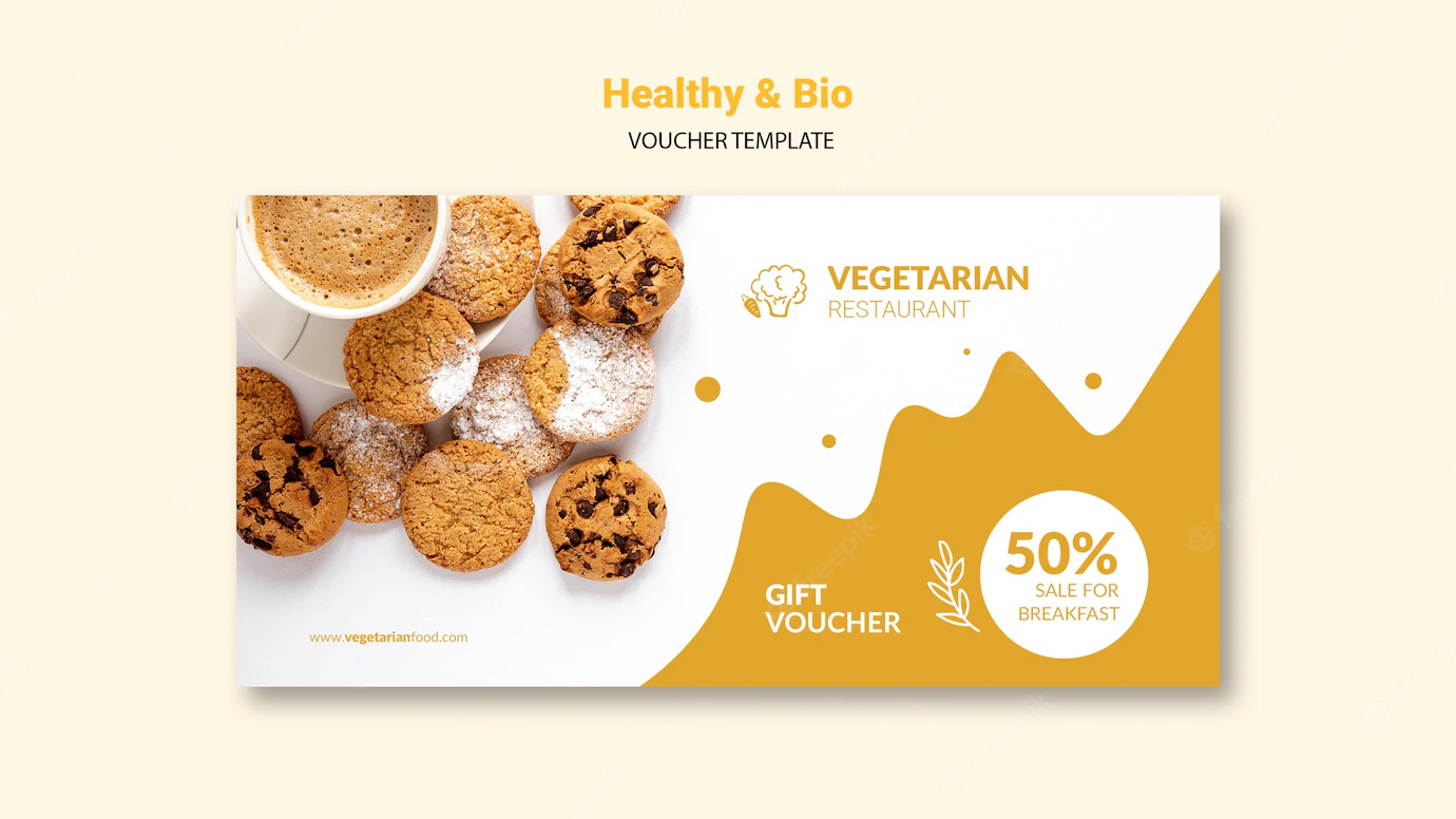 Vegetarian Restaurant Voucher Template 23 2148393296