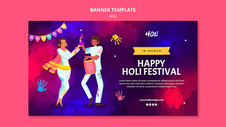 Watercolor Holi Festival Design Template 23 2149279080