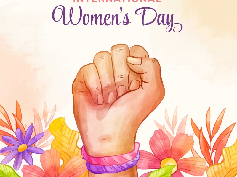 Watercolor international women’s day Flyer illustration Free Vector