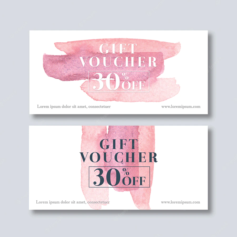 Watercolor Splash Brush Voucher Template 83728 606