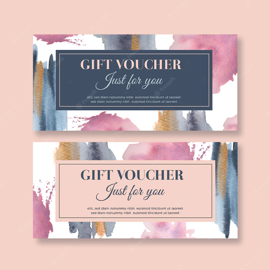 Watercolor Splash Brush Voucher Template 83728 616