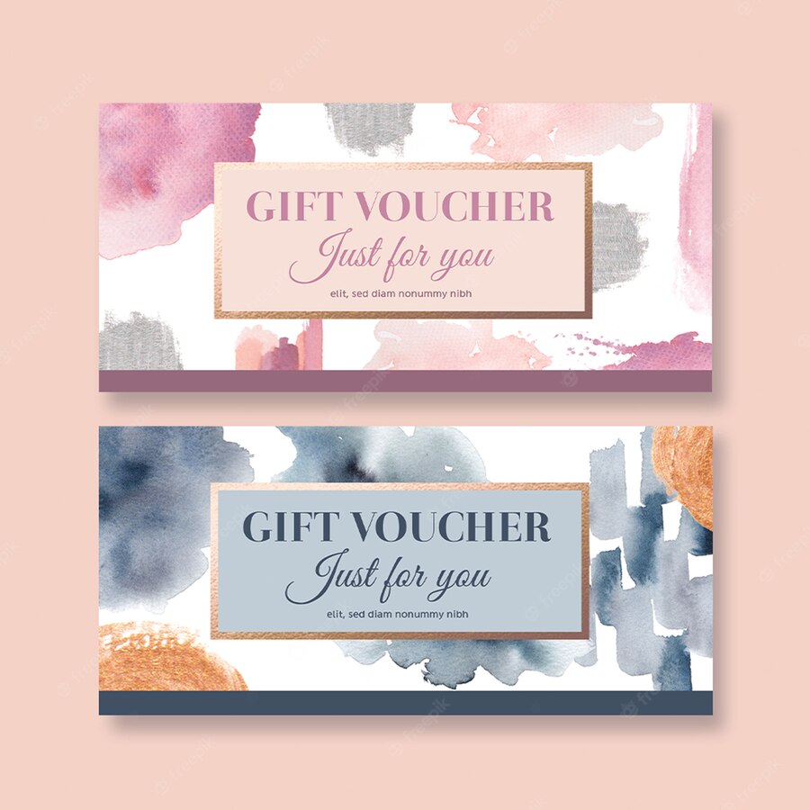 Watercolor Splash Brush Voucher Template 83728 617