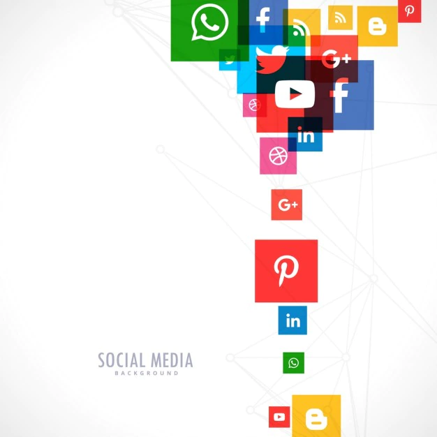 White Background Colorful Social Media Icons 1017 4836
