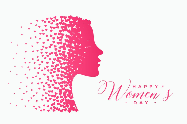 Womens Day Card Made With Hearts Particles 1017 36665